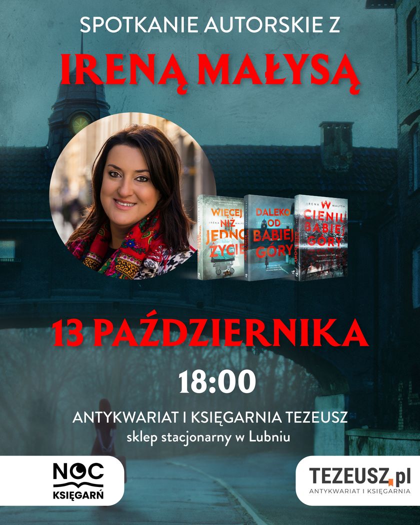 Plakat zaproszenie na Noc Księgarń