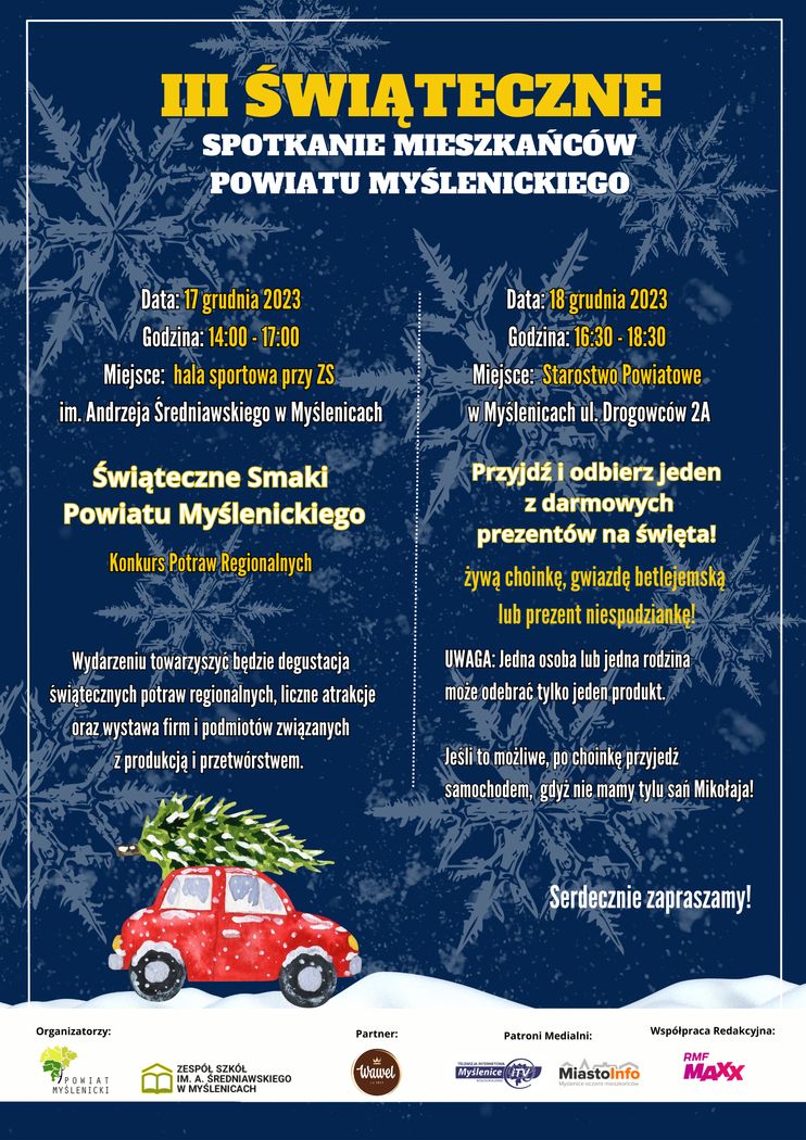 Plakat Świąteczne Smaki Powiatu Myślenickiego